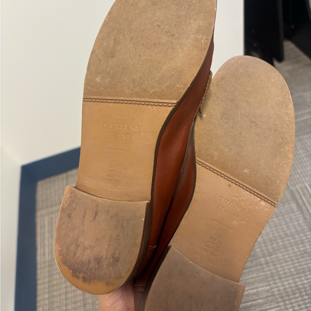 Sézane André Brown Leather Loafers - Picture 4 of 8